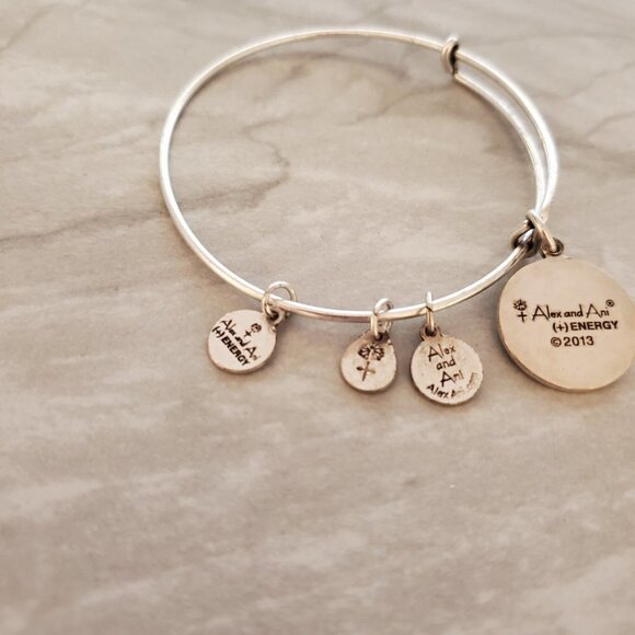 ⚜ Alex and Ani French Royalty Fleur de Lis Silver Expandable Charm Bracelet ⚜ - Picture 5 of 6